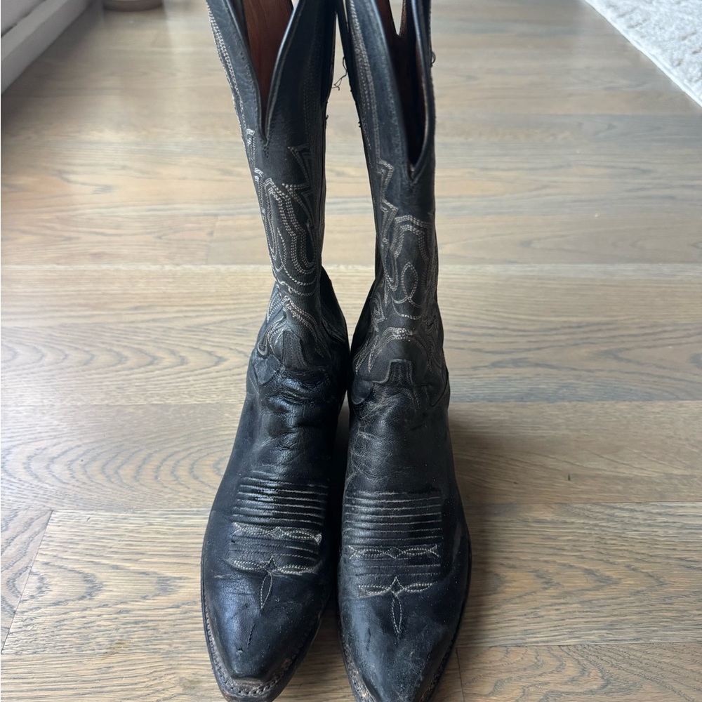 Black Western Leather Boots